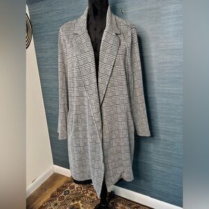 Melloday Black & White Houndstooth Soft Jacket Women’s XL